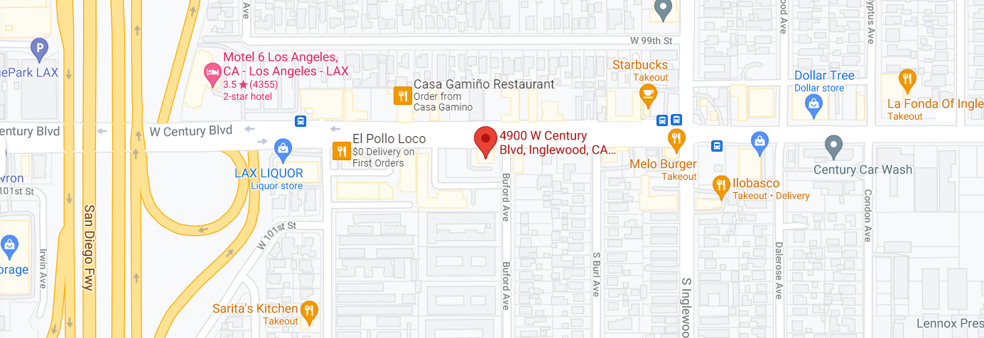 A map of the location of an el pollo loco restaurant.